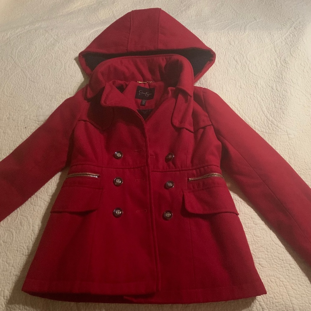 Girls winter fully lined pea coat.